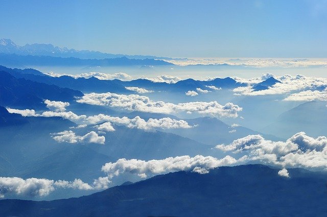 vue du ciel en avion
